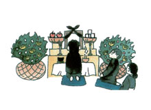 後祭壇飾りの準備（49日法要迄）